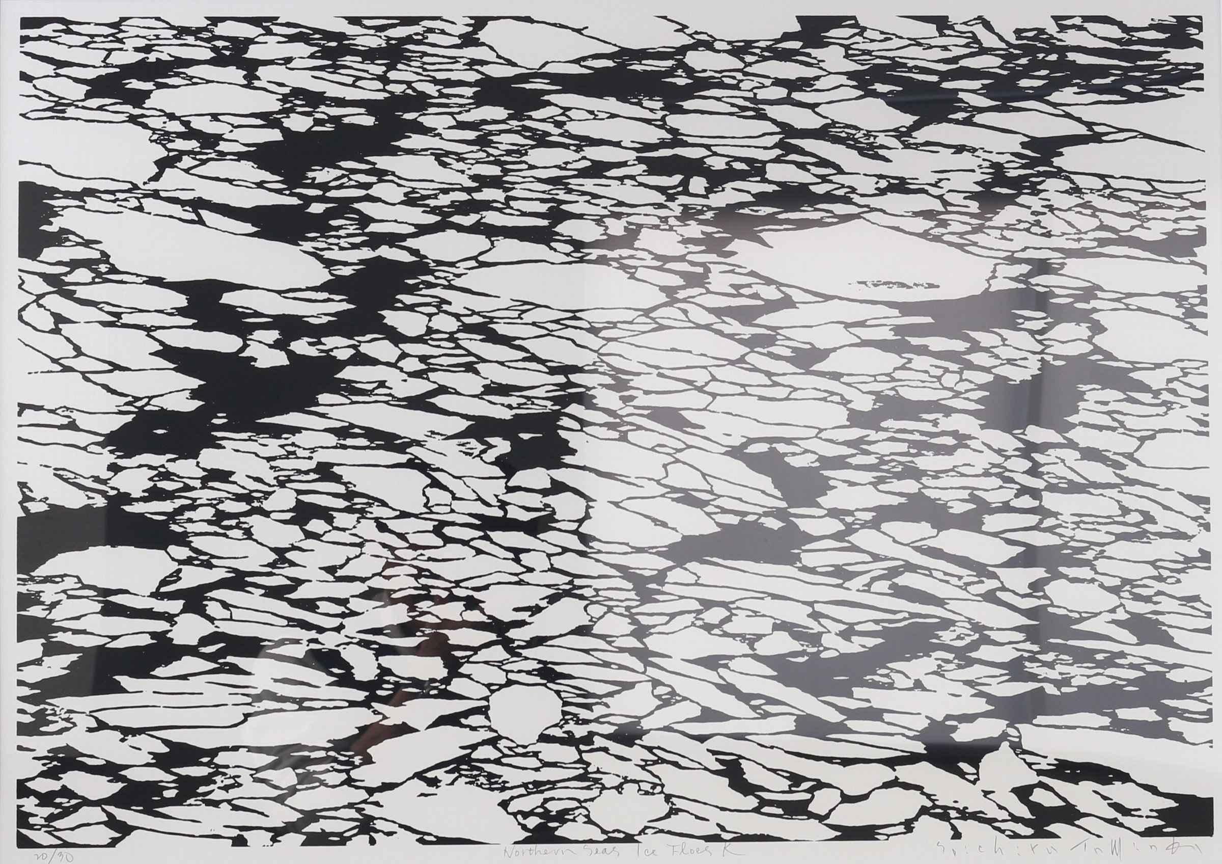 シルクスクリーン 富岡惣一郎「Northern Seas－Ice