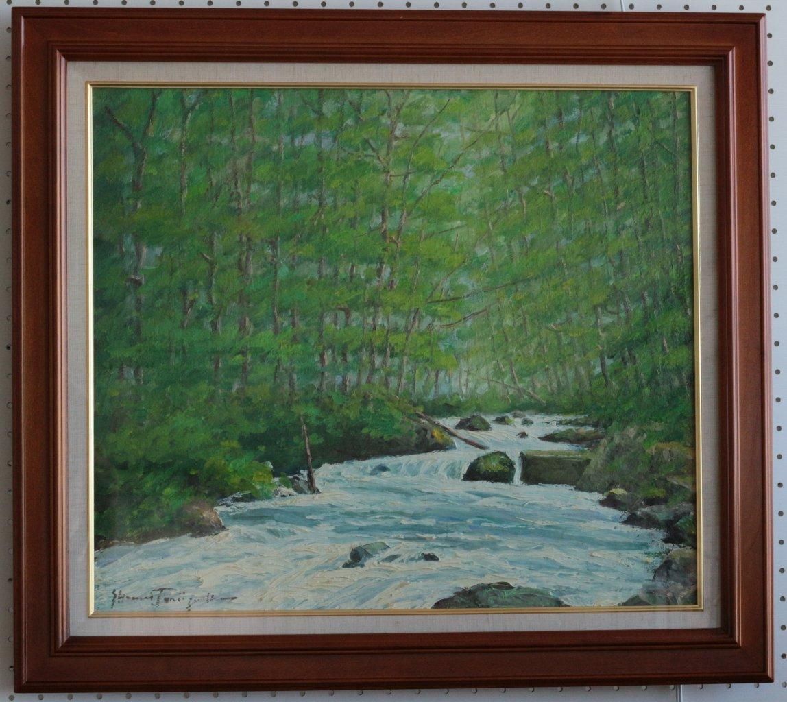 11.「奥入瀬の夏」髙橋一善 油絵 【公式通販】