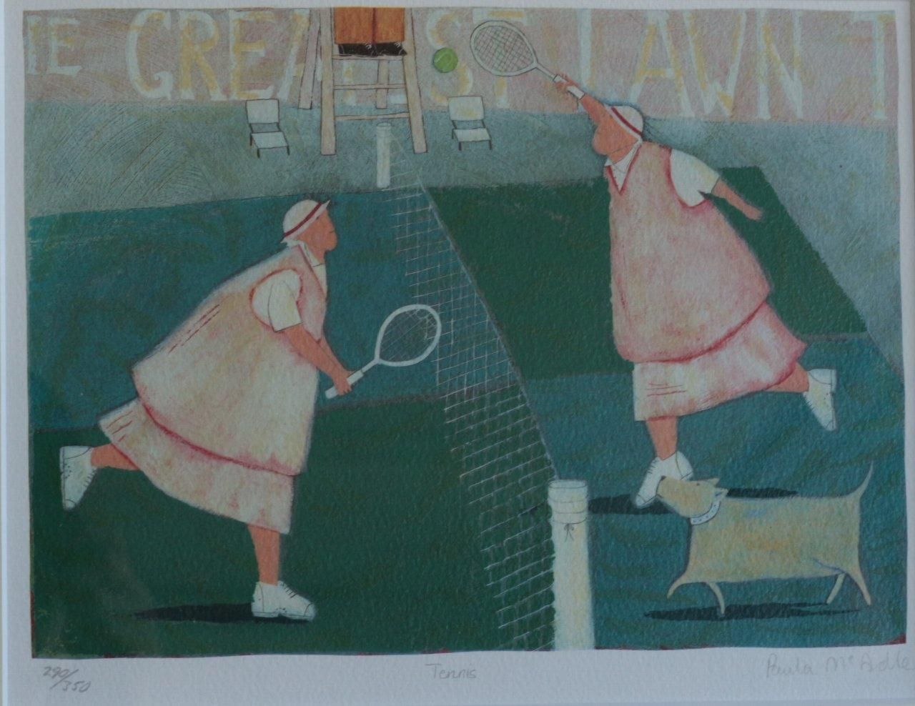 シルクスクリーン版画 ポーラ・マッカードル 「テニス」商品番号663