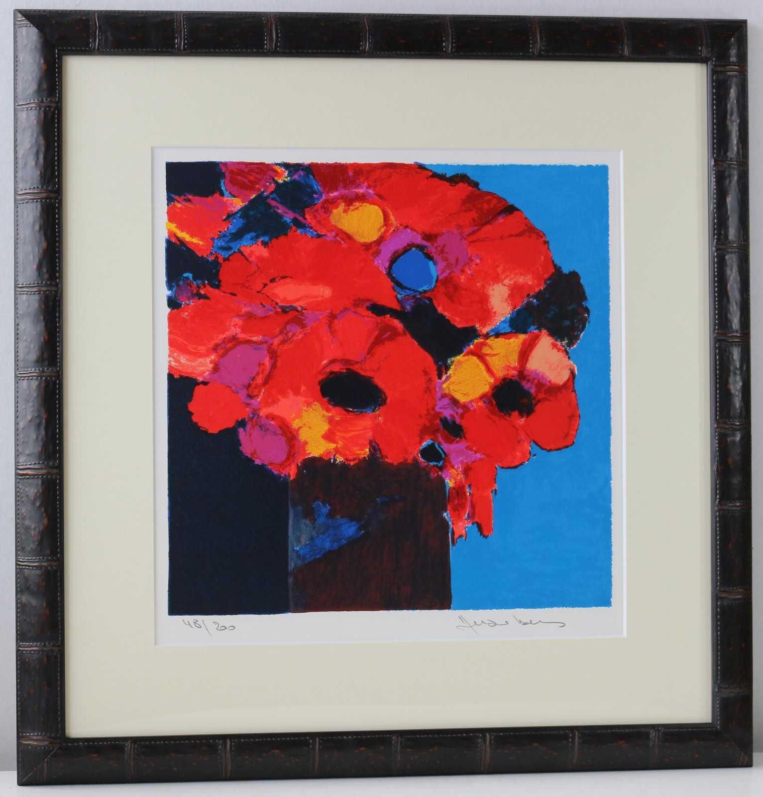 リトグラフ版画 JC・アレンバック「花」商品番号731- 絵のある暮らし