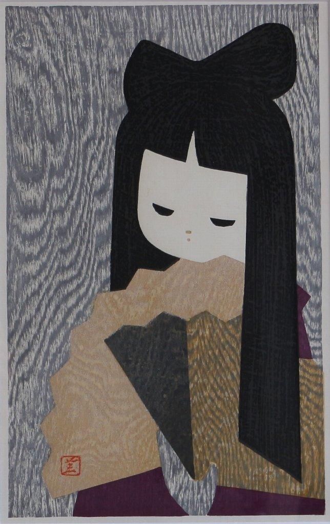 木版画 河野薫 「おうぎ」商品番号29092703- 絵のある暮らし・絵になる