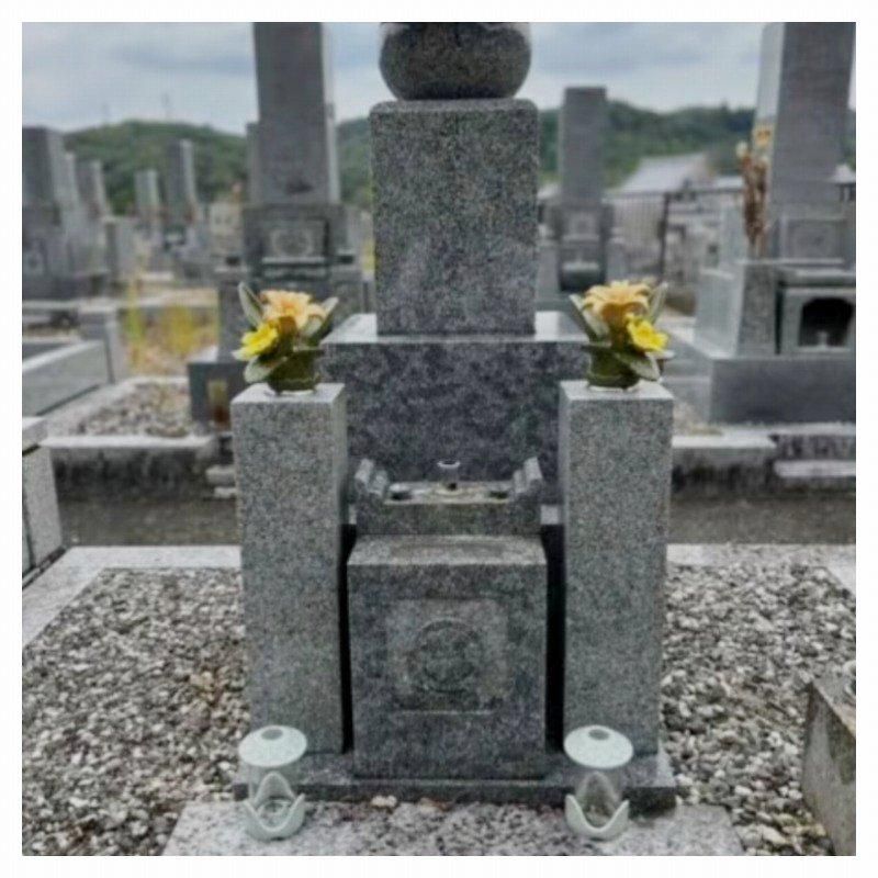 カレンヌ 花RENNU墓花 (S) ユリ イエロー 陶器製 1対 - 石材工具・墓所