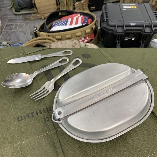 米軍実物 U.S MessKit DLA-1982 メスキットパン&カトラリーセット