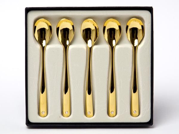 送料無料】MIKIMOTO ミキモトインターナショナル ゴールドスプーン