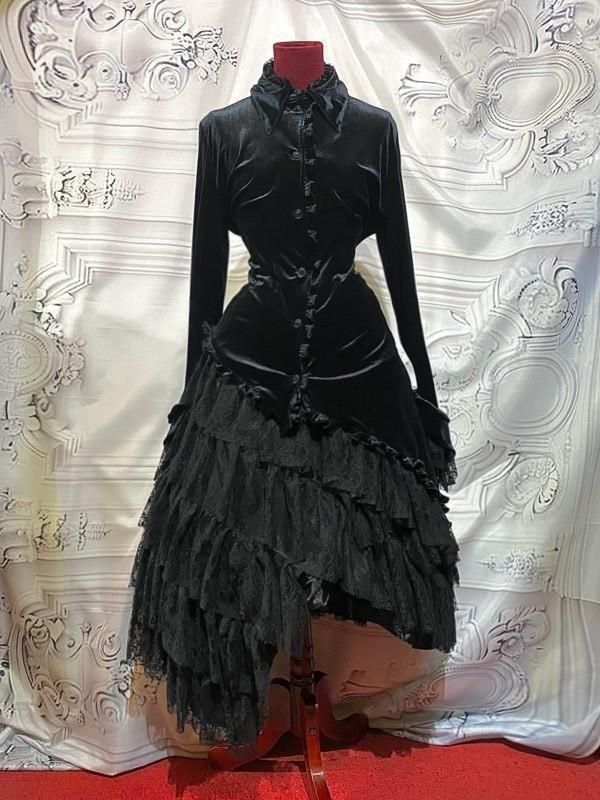 ◇受注商品◇ゴシックエレガンス調アシンメトリー堕天使ドレスセット