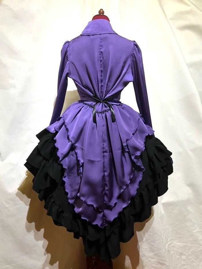 ◇受注商品◇ゴシック調ドレープフリルタイ付きワンピース型ブラウス＋