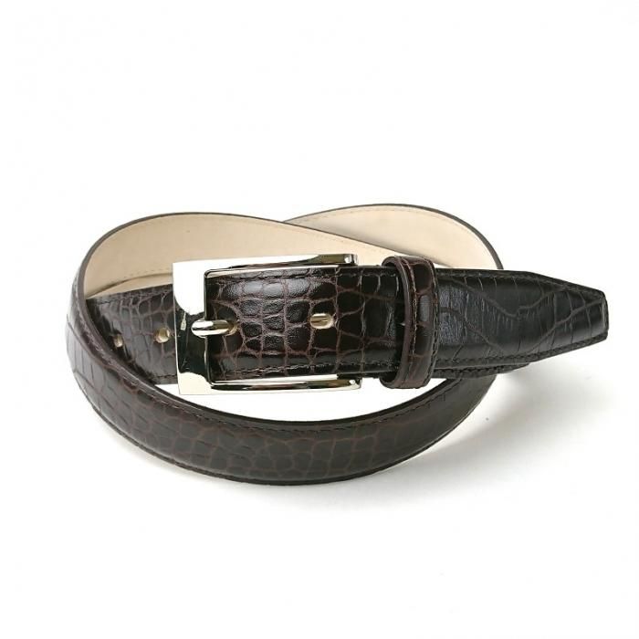 カルクル・クロコダイル型押しベルト | carcru online shop