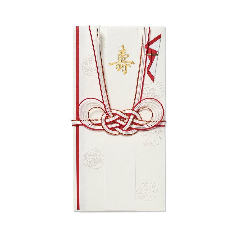 祝儀袋 寿 花丸文 スリム赤 - レター・カード専門店 - G.C.PRESS