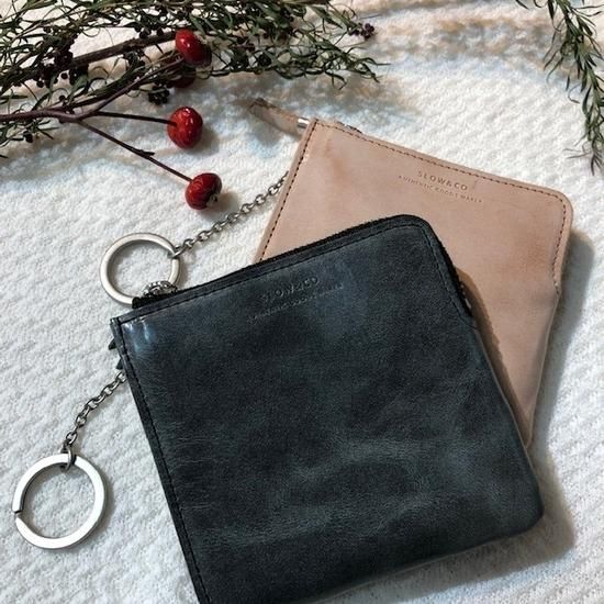 SLOW”White Wax Lzip Short Wallet ”- SECOURS / ONLINE SHOP