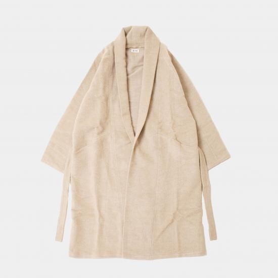 MITTAN ミッタン 「ウールシルクキャメル半纏ロングコート（紐付き