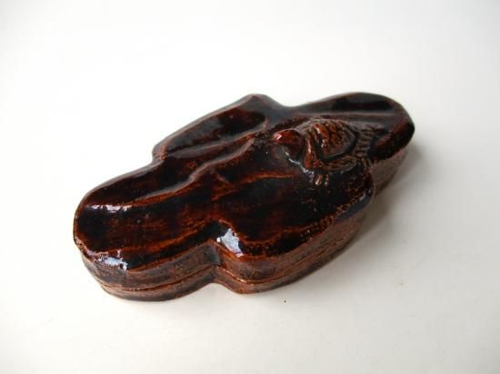 大樋焼 玄々斎好 亀の洲香合 二十五ノ内 (共箱)十代 大樋長左衛門