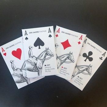 オーストリアの切手・2024年・ピアトニック社200年・トランプ・4種セット