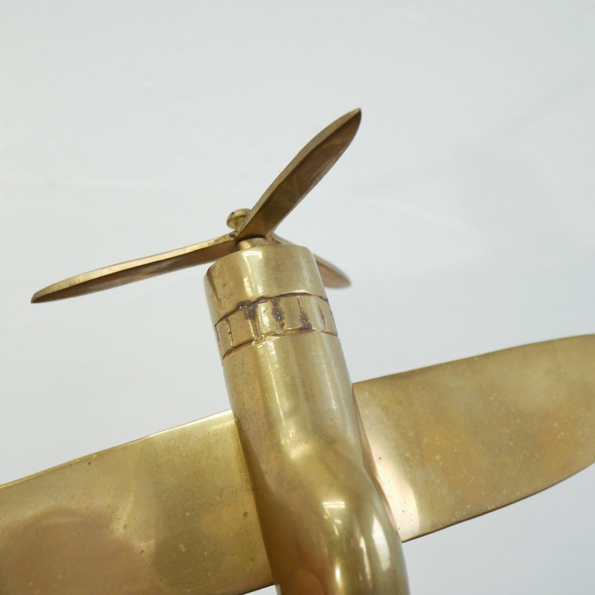 アメリカ ヴィンテージ ミニ エアプレイン 真鍮製 飛行機 置物 ブラス