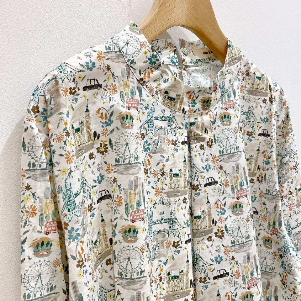 Parkes - 後ろ開きスタンドカラーシャツ（リバティコレクション
