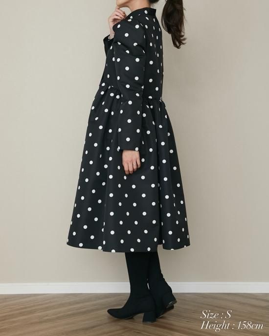 ボウタイミディワンピース(ブラック) - seventen