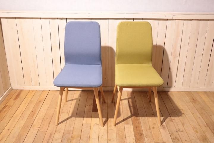 値下げ/unico(ウニコ)のKOTONA(コトナ)ファブリックチェアー2脚セット