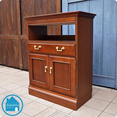 マルニ木工 天然木 電話台 花台 レンジ台 サイドチェスト キャビネット