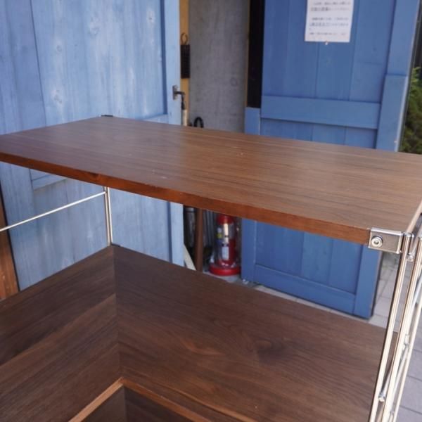 無印良品(MUJI)の人気のウォールナット材×ステンレス コーナーユニット