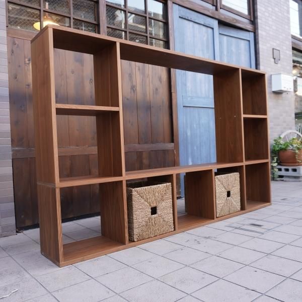 人気の無印良品(MUJI)のウォールナット材 3×5 オープン型スタッキング