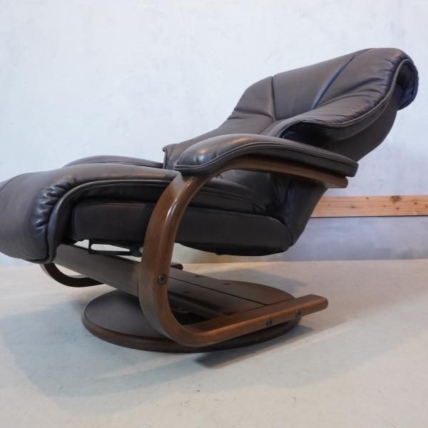 FUJI FURNITURE(冨士ファニチア) の回転式 本革リクライニングソファ