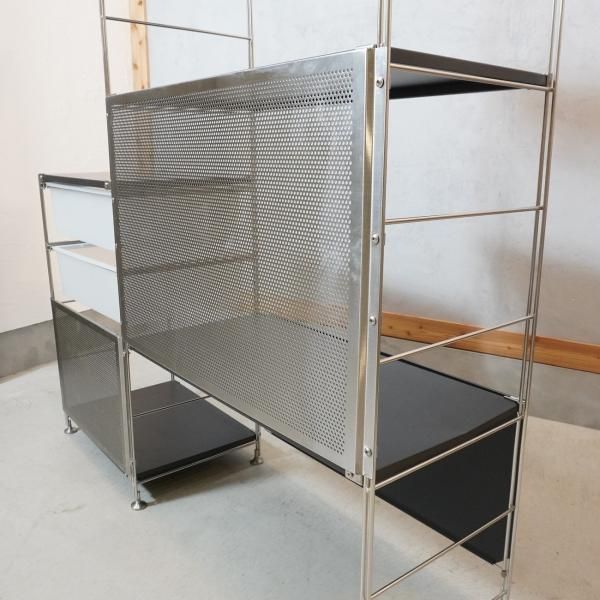 無印良品(MUJI)の人気のステンレスユニットシェルフ/ダークグレー