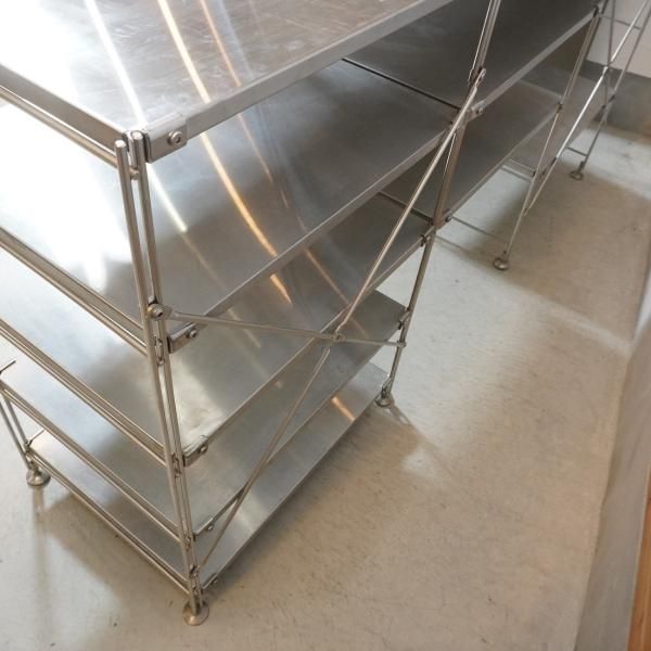 無印良品(MUJI)の人気のステンレスユニットシェルフ バスケット付き