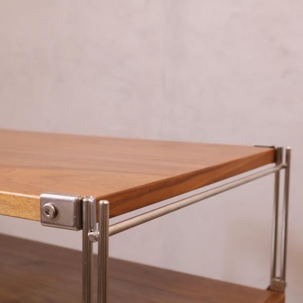 無印良品(MUJI)の人気のウォールナット材×ステンレス ユニットシェルフ