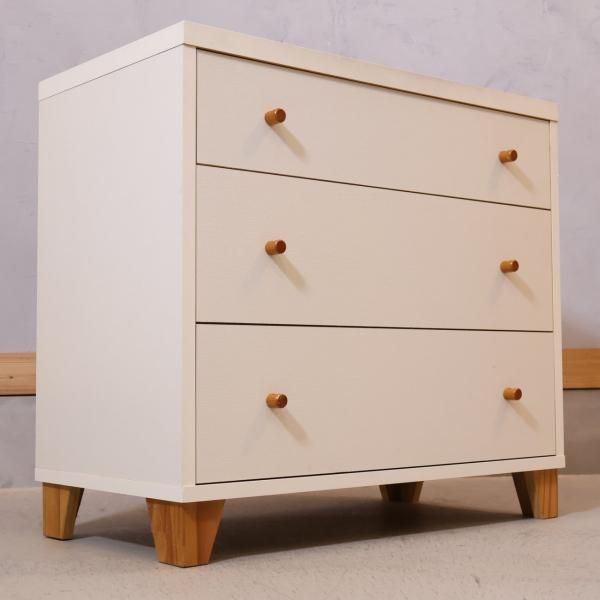 MOMO natural(モモナチュラル)のLOVE(ラブ) 3段ワイドチェストです