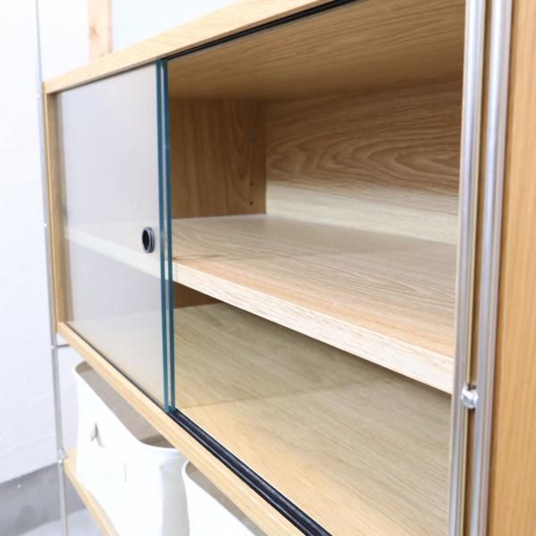 無印良品(MUJI)の人気のオーク材 ステンレス ユニットシェルフ