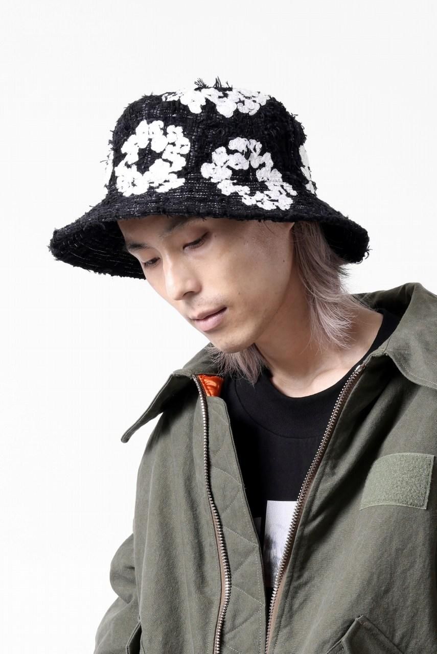 READYMADE x DENIM TEARS COTTON WREATH TWEED BUCKET HAT (BLACK)商品