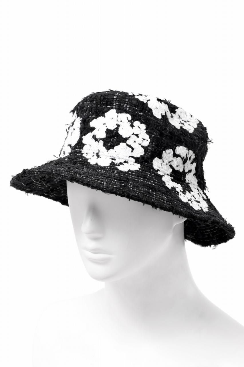 READYMADE x DENIM TEARS COTTON WREATH TWEED BUCKET HAT (BLACK)商品