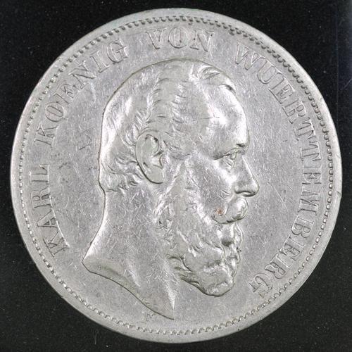 た*ろ様 1841年ドイツ ヴュルテンベルク 1 グルデン銀貨 ヴィルヘルム