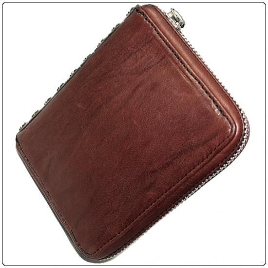 クロムハーツ 財布（Chrome Hearts）3サイドジップ ブラウン