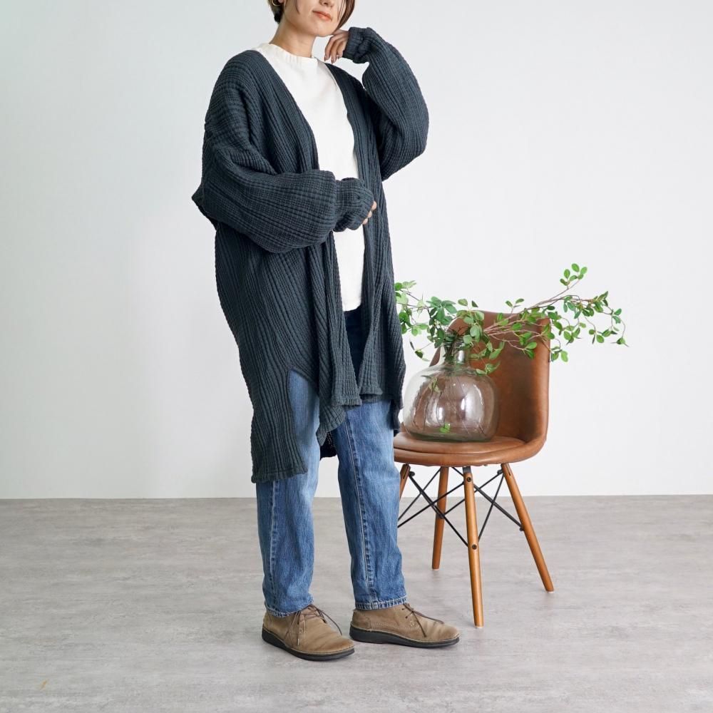 ロングカーディガン | ブラック - UZUiRO/公式オンラインショップ