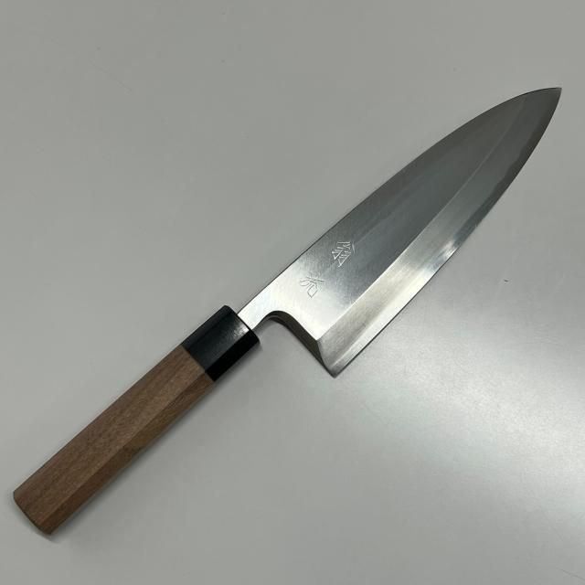 翁流 銀三 本鍛錬 出刃 刃渡り 180mm 本霞研 #2200027