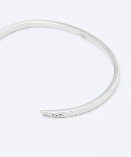 20/80 | STERLING SILVER ID BANGLE 3mm width | hazy
