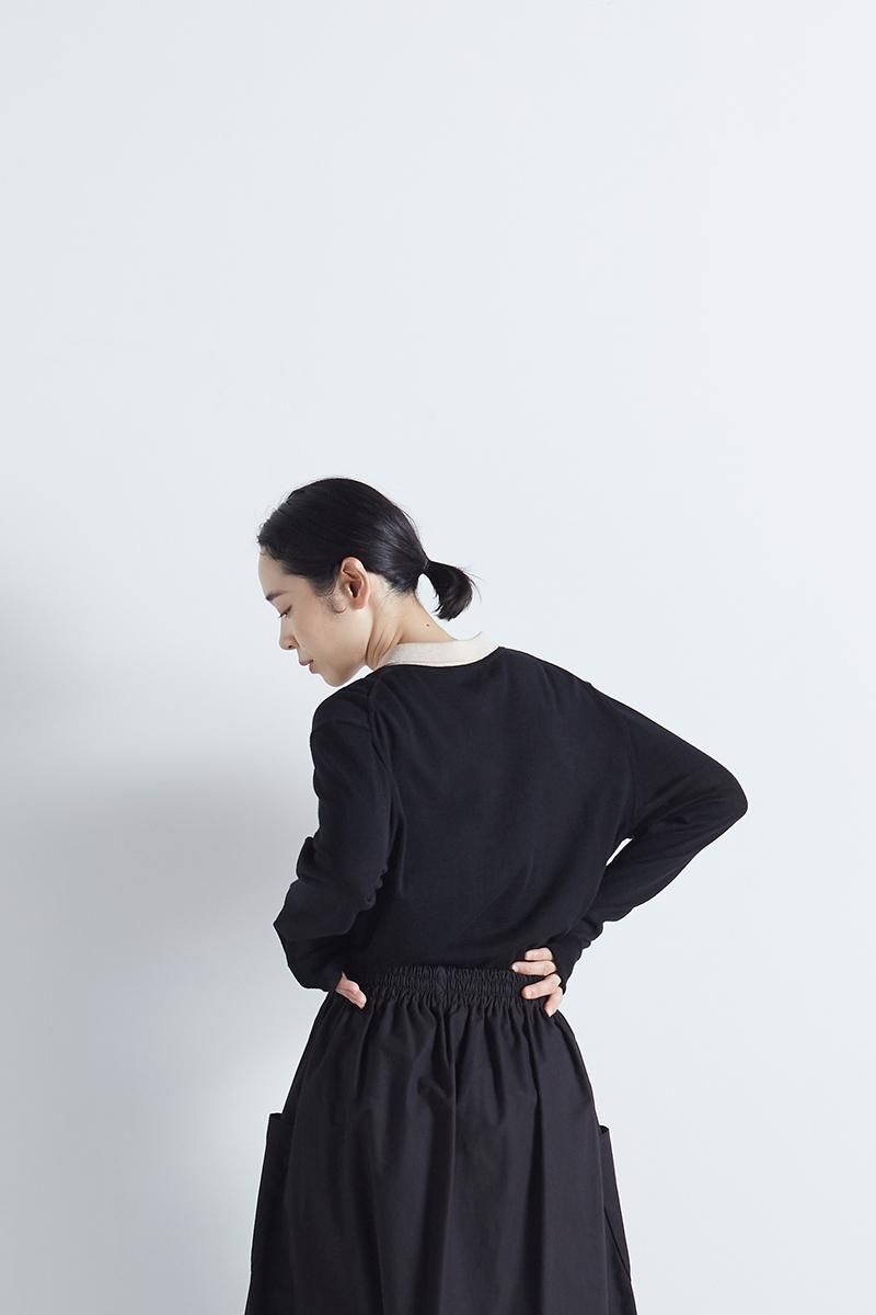 cotton wool with collar knit - atelier naruse｜Online store｜the an