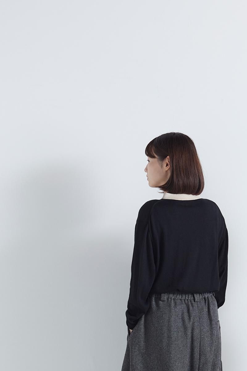 cotton wool with collar knit - atelier naruse｜Online store｜the an