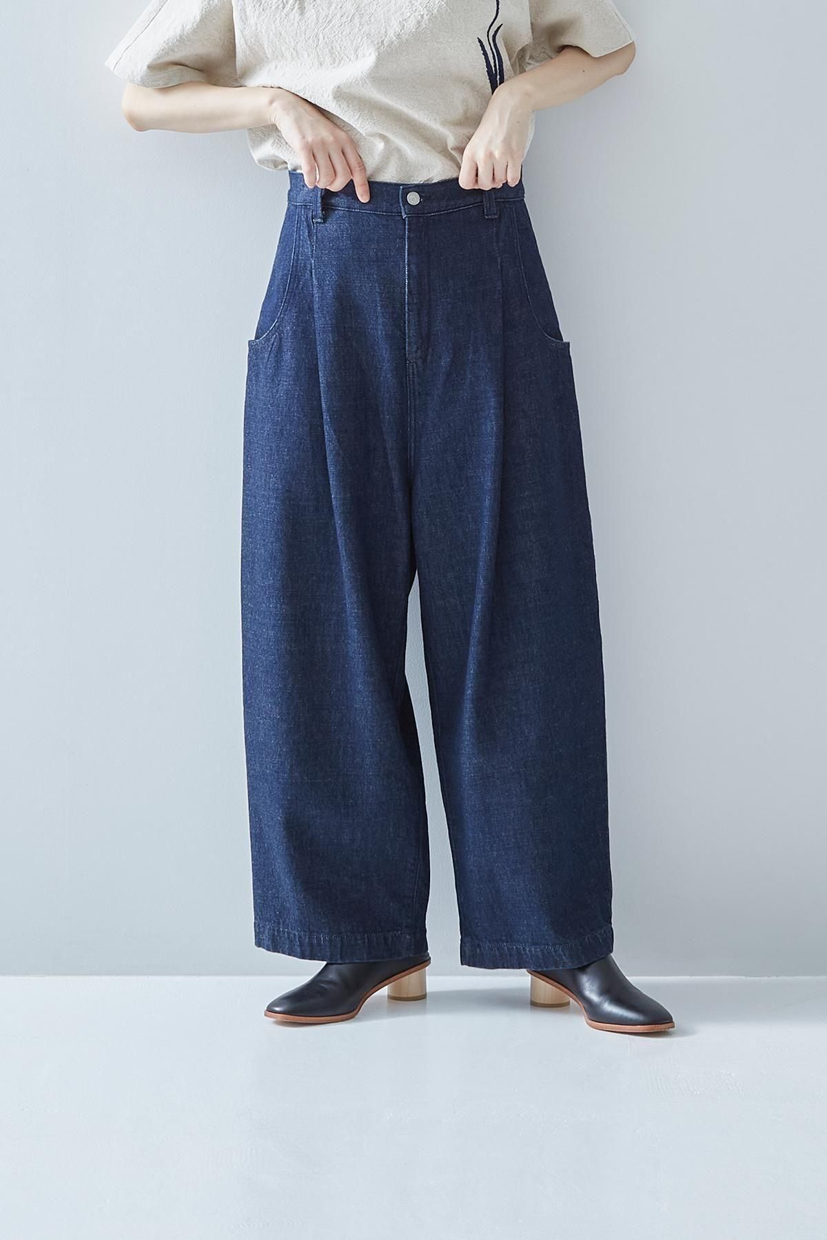 cotton denim tuck pants - atelier naruse｜Online store｜the an