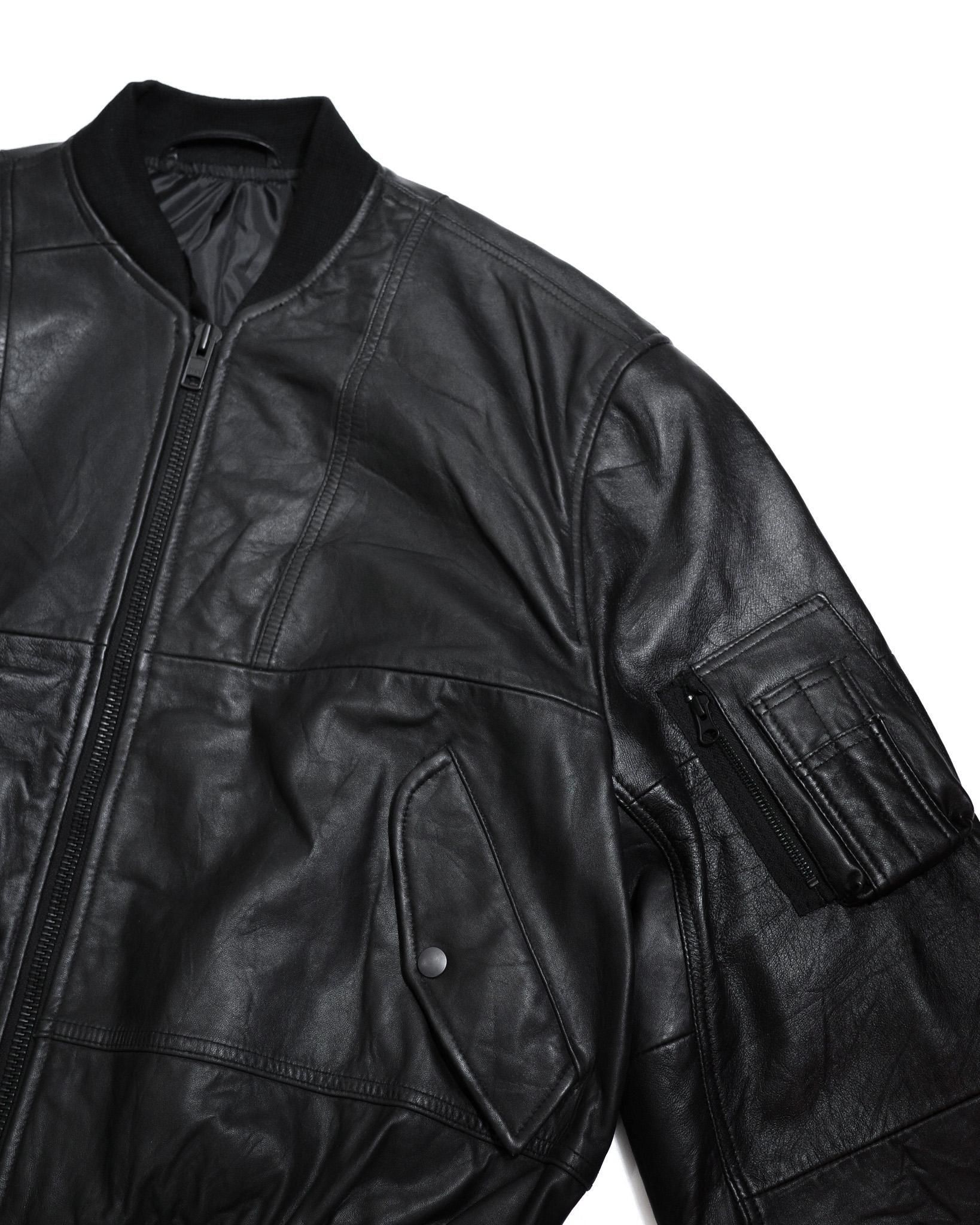 Vintage Black Lamb Leather MA-1 Jacket / TEENAGER Exclusive