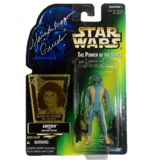 スター・ウォーズ POTF グリーン・カード グリード サイン入り