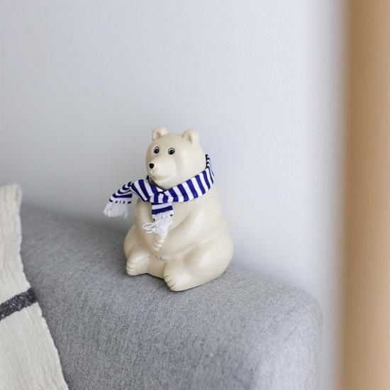 数量限定！2025年マフラー付きフィンランド生まれの白くま貯金箱 by