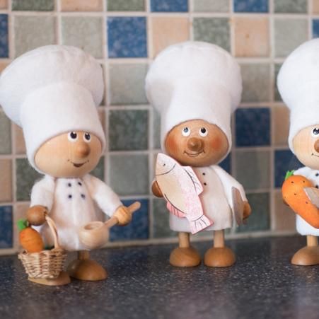 北欧の木工品】キッチンで活躍するコックさんがモチーフの愛らしい