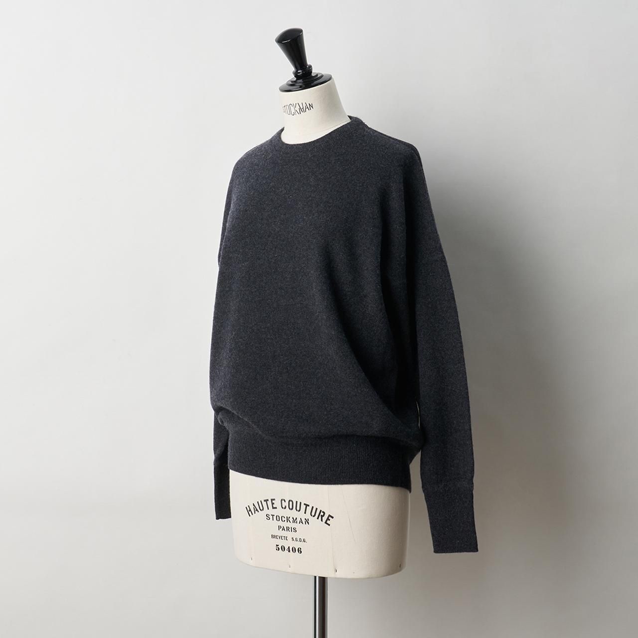 CASHMERE BASIC TOPSCHARCOAL GREY - maisoncarree