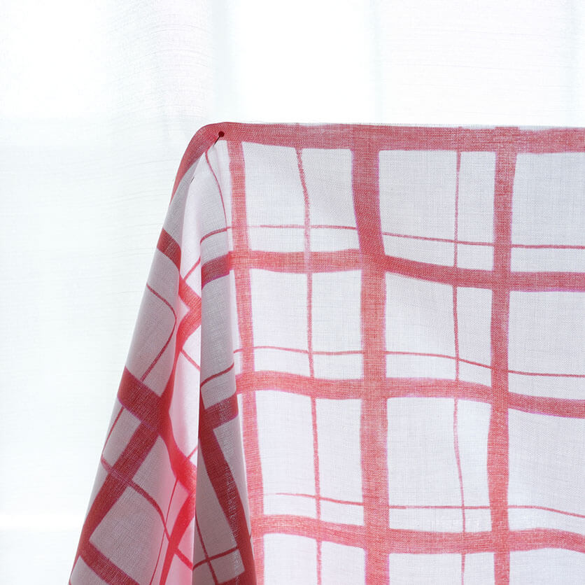 にじみチェック（ピンク）チェック柄- 布・生地の通販サイト：nunocoto