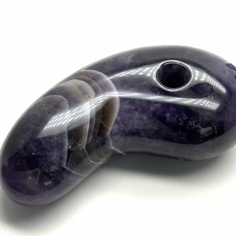 アメシスト 勾玉(特大) 置物 台付き 】 アメジスト 紫水晶 天然石 万能