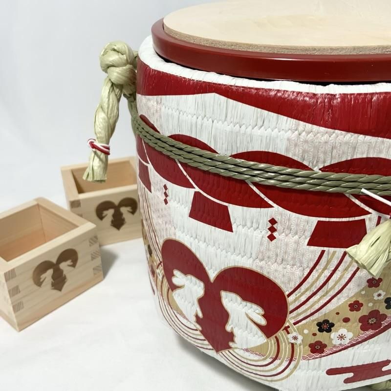 菰樽 ミニ鏡開きセット枡付 ご縁「白兎」 】 鏡開き mini ミニ ご縁