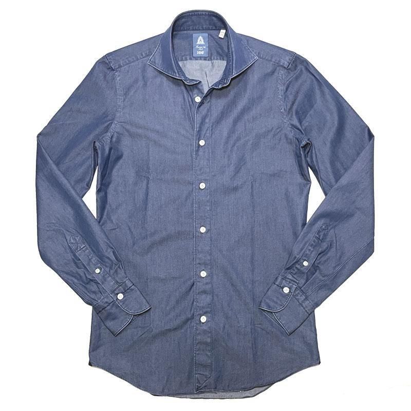 Finamore フィナモレ SIMONE BALI C0160D カッタウェイカラー デニム