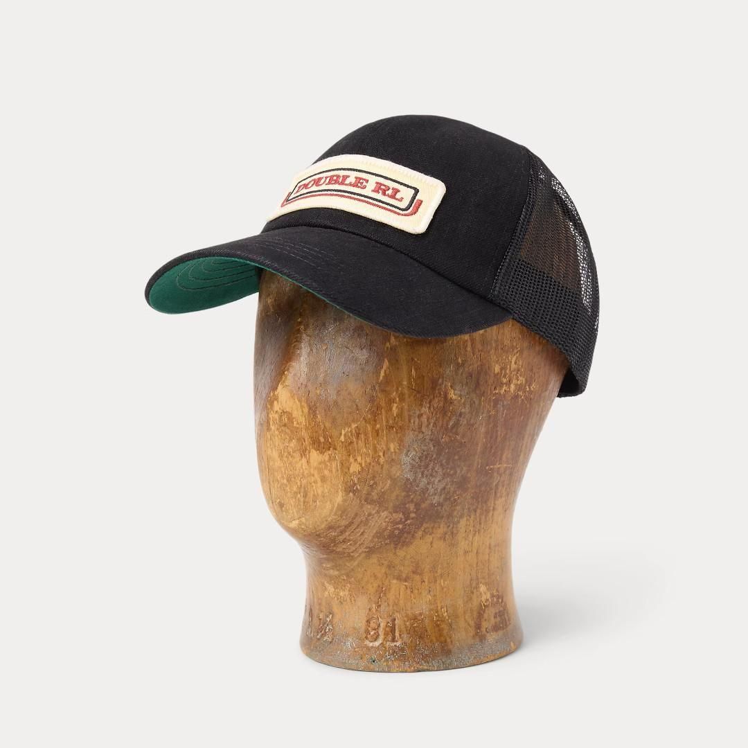 RRL | ダブルアールエル LOGO PATCH DENIM TRUCKER CAP BLACK / 001