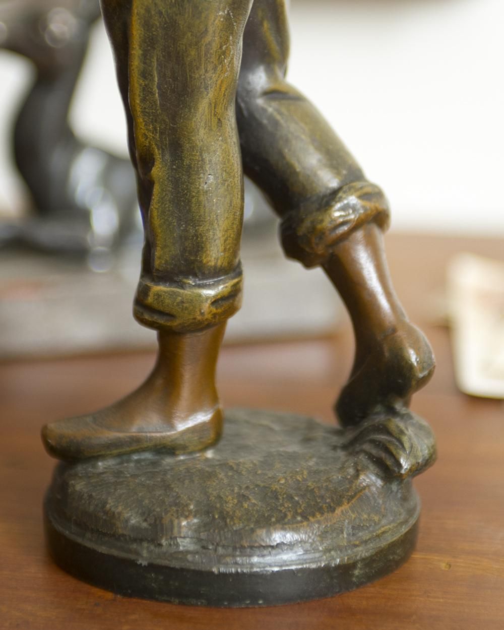 アンティーク ブロンズ像.少年 | Antiques Knock